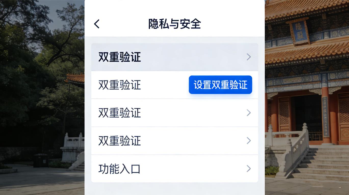 Telegram双重验证设置入口展示