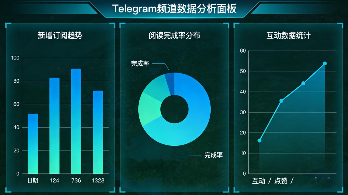 Telegram频道数据分析工具使用指南2026 | 提升运营效率插图 Telegram频道数据分析工具仪表盘展示
