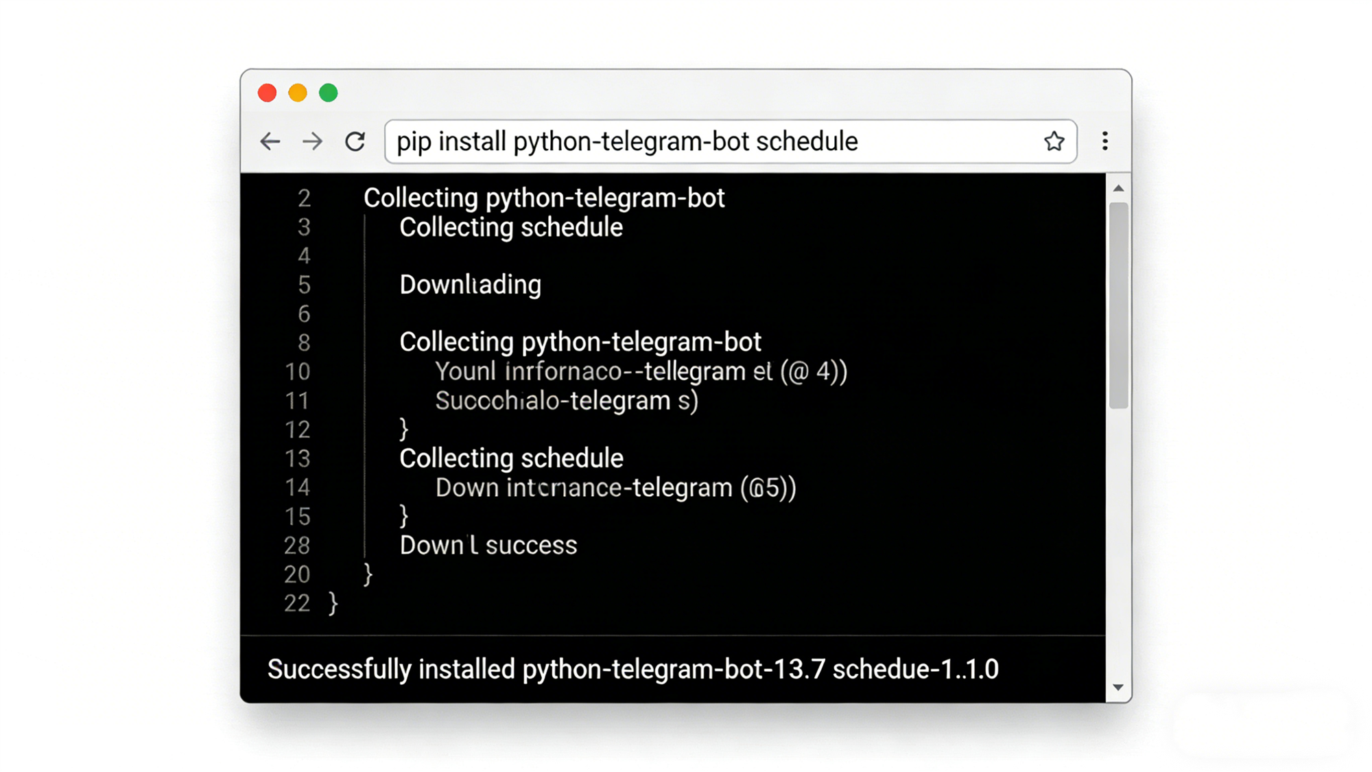 Python依赖库安装命令截图